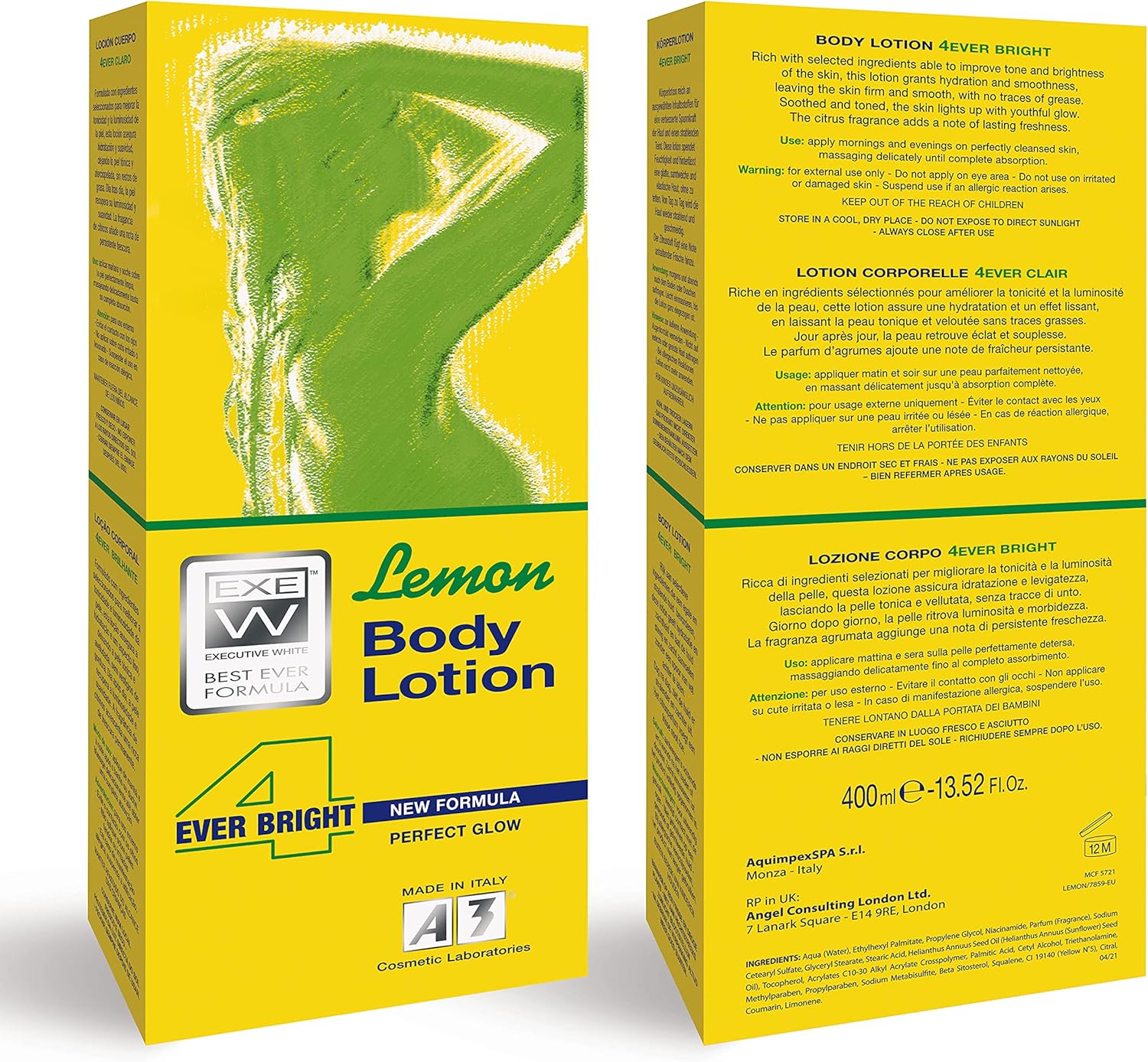 A3 4-Ever Bright Lemon Body Moisturizer β 400ml - Image 2